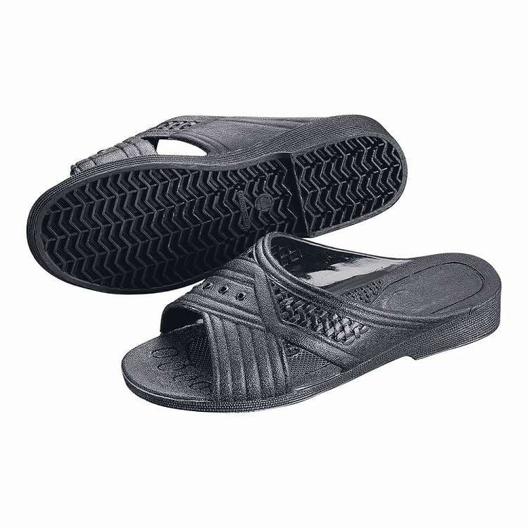 紳士シャワーサンダル 前あき L ブラック(代引不可)