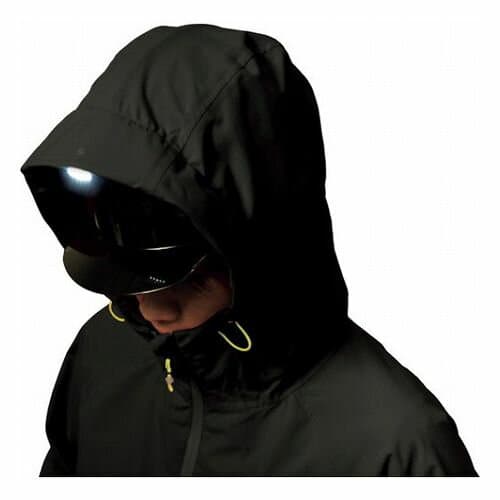 マック フーディライトレインジャケット ブラック 4L AS8205D 保護具 作業服 雨具(代引不可)【送料無料】