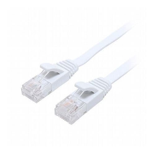 MCO CAT.6A LANケーブル フラット ホワイト 20m C6A-F20WH パソコン パソコン周辺機器 LANケーブル(代引不可)【メール便配送】【送料無料】