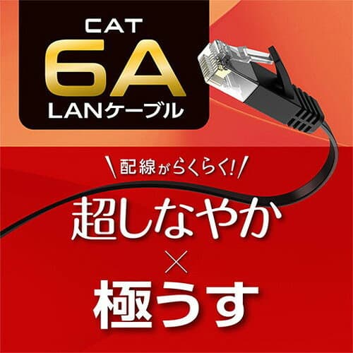 MCO CAT.6A LANケーブル フラット ホワイト 20m C6A-F20WH パソコン パソコン周辺機器 LANケーブル(代引不可)【メール便配送】【送料無料】 thumbnail 2