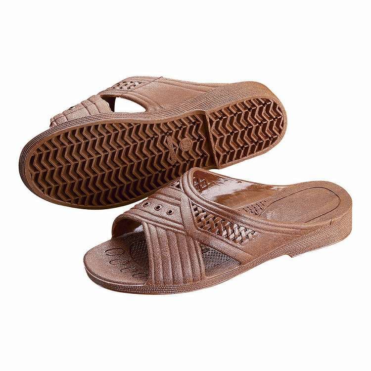 紳士シャワーサンダル 前あき M チョコ(代引不可)