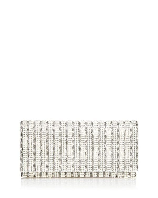 アクア レディース バッグ クラッチバッグ AQUA Small Beaded Clutch - 100% Exclusive White ホワイト