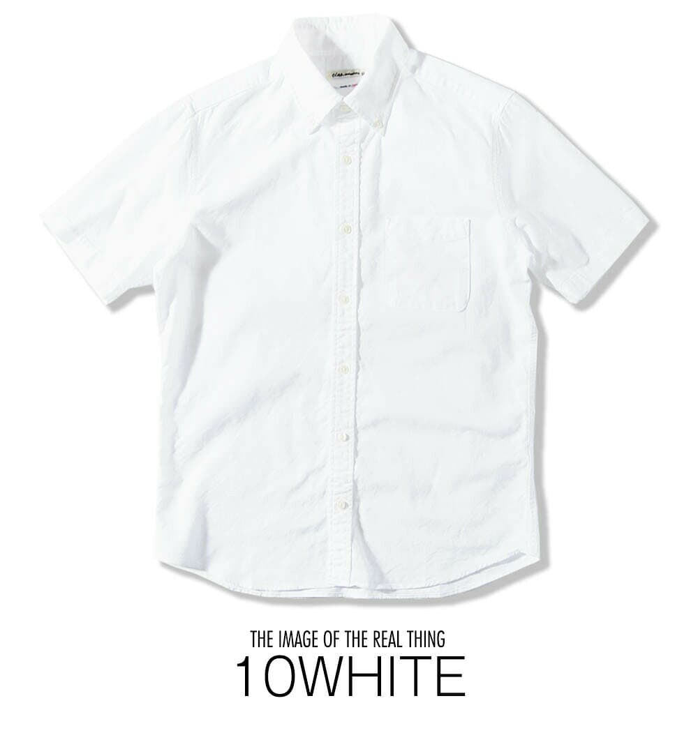 【最終セール!!】半袖シャツ 国産 オックスフォードシャツ ボタンダウンシャツ 日本製 メンズ 着丈 短め 夏用 夏服 父の日 thumbnail 2