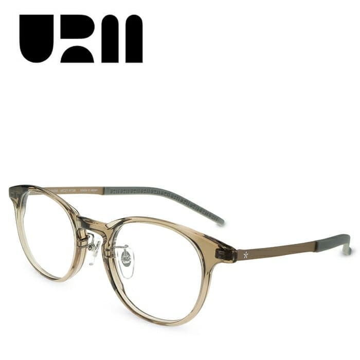 URM（ウルム） M2 CBR/WGM クリアブラウン/ホワイトゴールドマット メンズ レディース 度付きメガネ 伊達メガネ