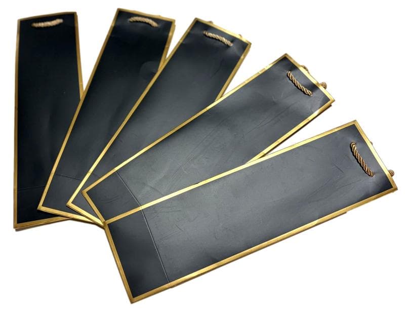 [Natura Style] ワインバッグ ボトルバッグ 金ふち 紙袋 ギフト ワインボトル用