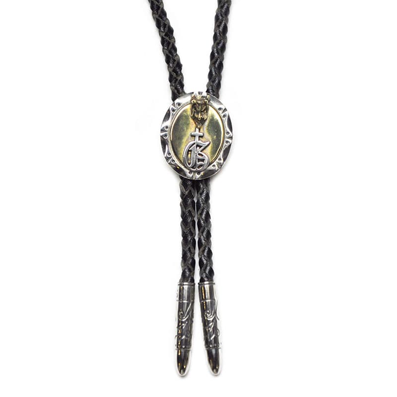 GANGSTERVILLE x galcia BOLO - TIE "DEVIL & G" (925×BRASS) ギャングスタービル ガルシア コラボ Wネーム ボロタイ/ループタイ/GLADHAND【WEIRDO/ウィアード/OLD CROW/オールドクロウ】