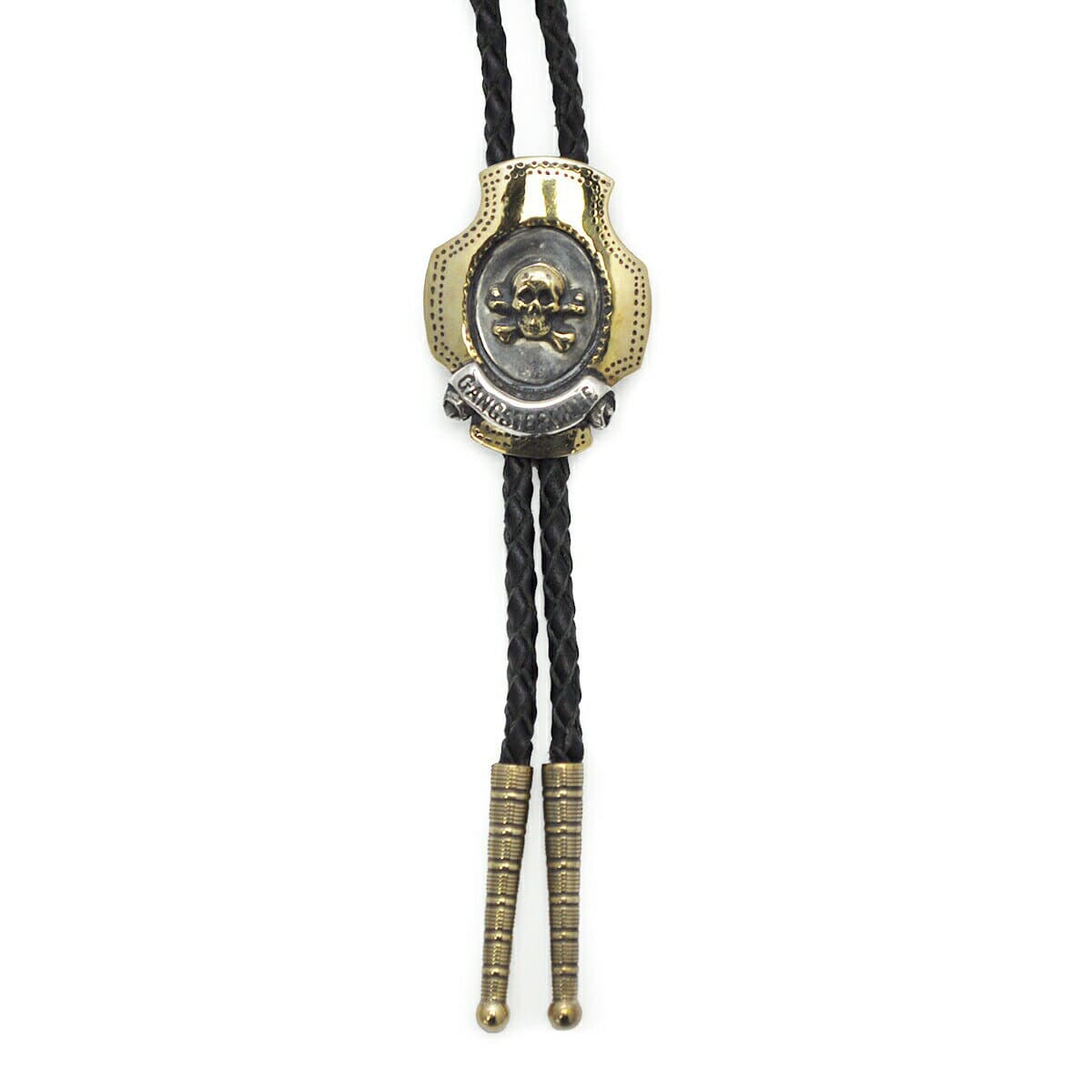 GANGSTERVILLE x galcia BOLO - TIE "SKULL&PANTHER" (SKULL) ギャングスタービル ガルシア コラボ ボロタイ/ループタイ/GLADHAND【WEIRDO/ウィアード/OLD CROW/オールドクロウ】