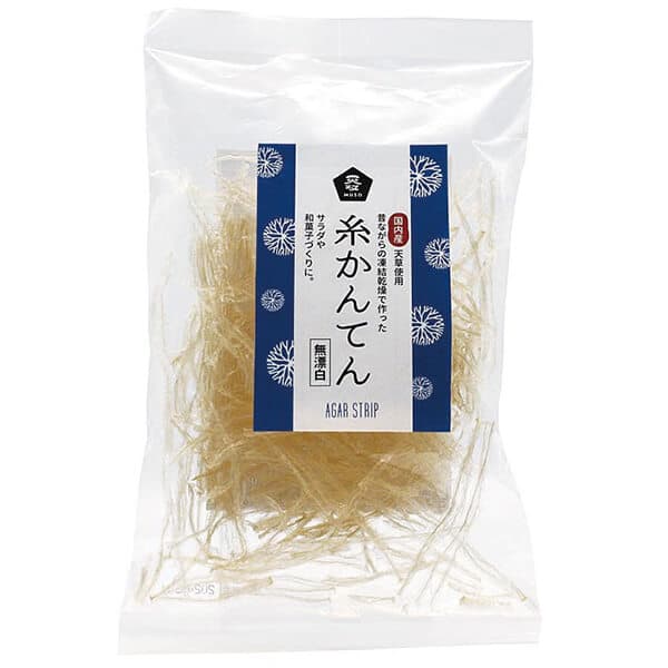 【2/10(火)限定！楽天カードでポイント4倍！】ムソー 国内産無漂白・糸かんてん 16g 国産 てんぐさ 天草 送料無料