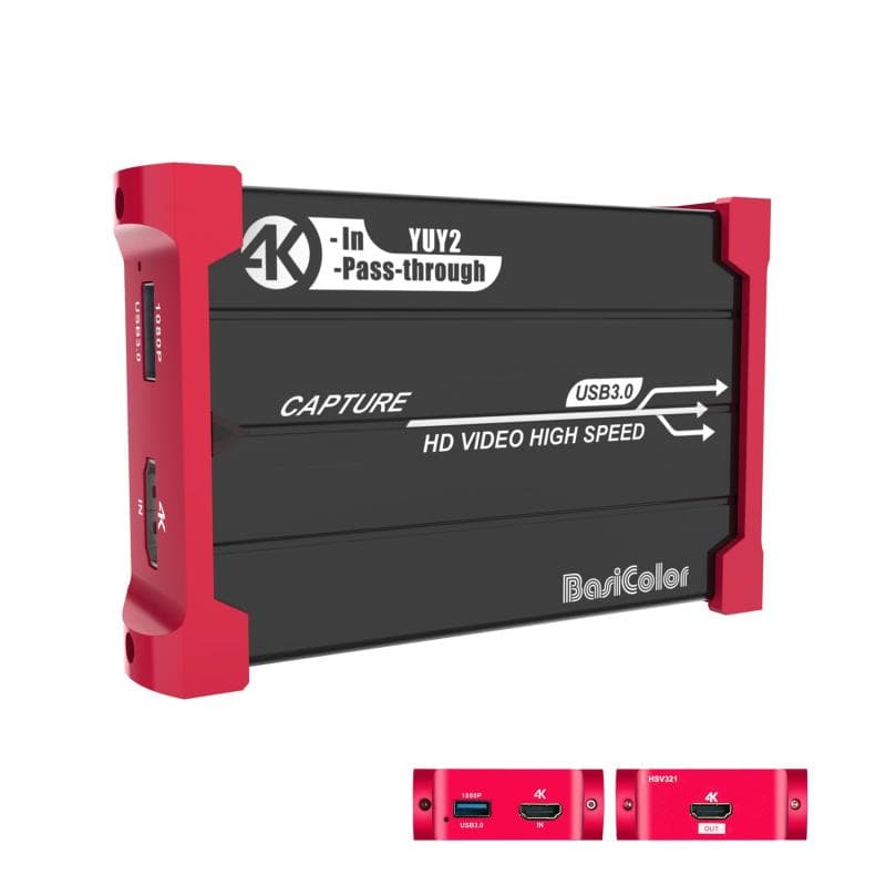 キャプチャーボードSwitch対応1080P 60FPS映像・ビデオキャプチャー 4K 30FPSパススルー USB3.0高速伝送 YUY2非圧縮ビデオフレーム ドライバー不要 各種動画配信サービス対応Switch PS5 PS4 PS3 Xbo