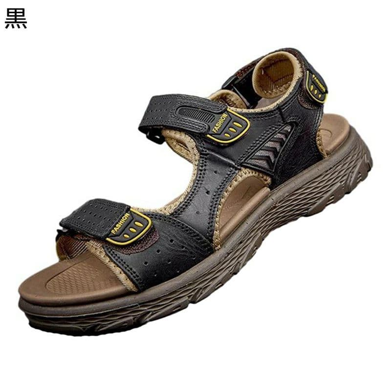 本革 スポーツサンダル 登山サンダル 折りたたみ 川遊び アウトドアサンダル 29.0cm 普段履き サンダル さんだる 大きいサイズ 夏 戸外 会社 散歩 レザー つま先保護 釣り メンズ