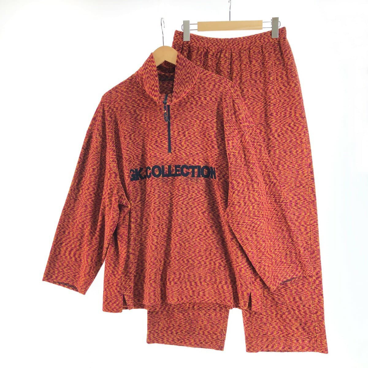 〇〇【中古】ITALIYA イタリヤ レディース 伊太利屋 セットアップ サイズ11号 C-TK5574 オレンジ Aランク