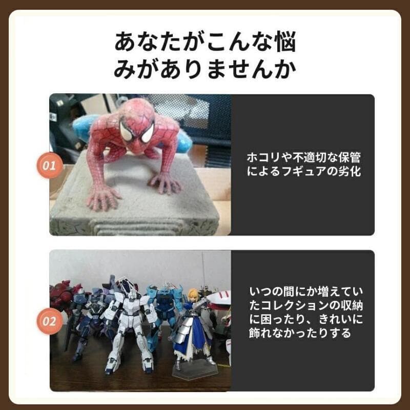 フィギュアケース 収納 高品質 ケース ボックス コレクションケース コレクションケース コレクション ボックス クリアケース 透明展示ケース 積み重ね可能 thumbnail 2