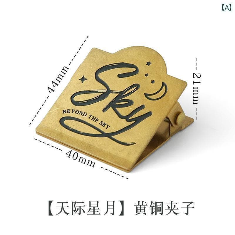 マネー　クリップ　財布 Benlishe 真鍮 クリップ 水彩 画 手書き 金属 メモ レトロ 古風 旅行 装飾 スプリント