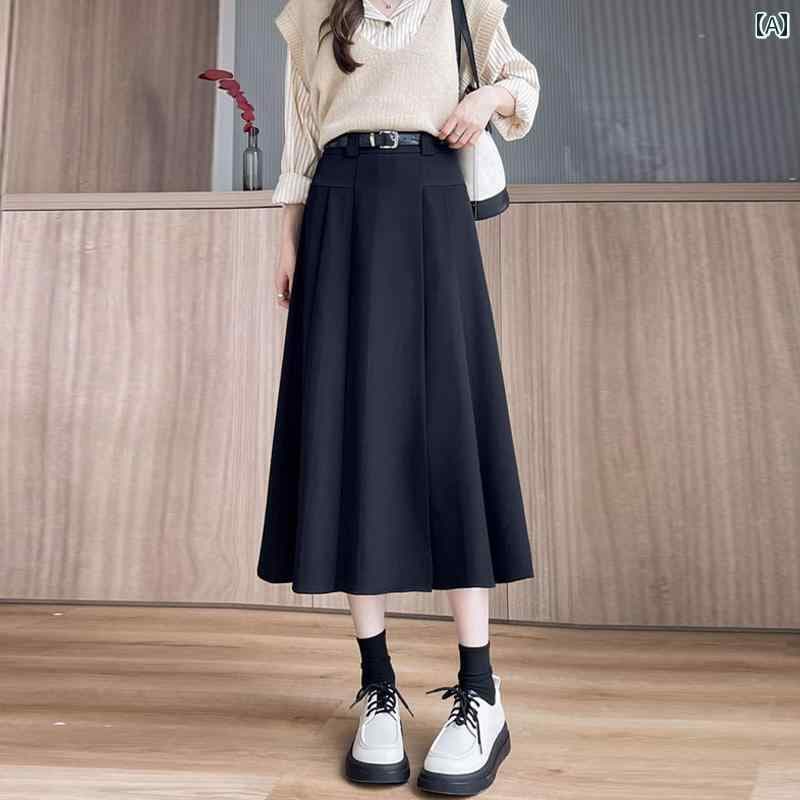 パンツドレス レディース グレーの スーツ スカート レディース 春夏 2025 ハイウエスト スリム aライン プリーツスカート ドレープ ミディ