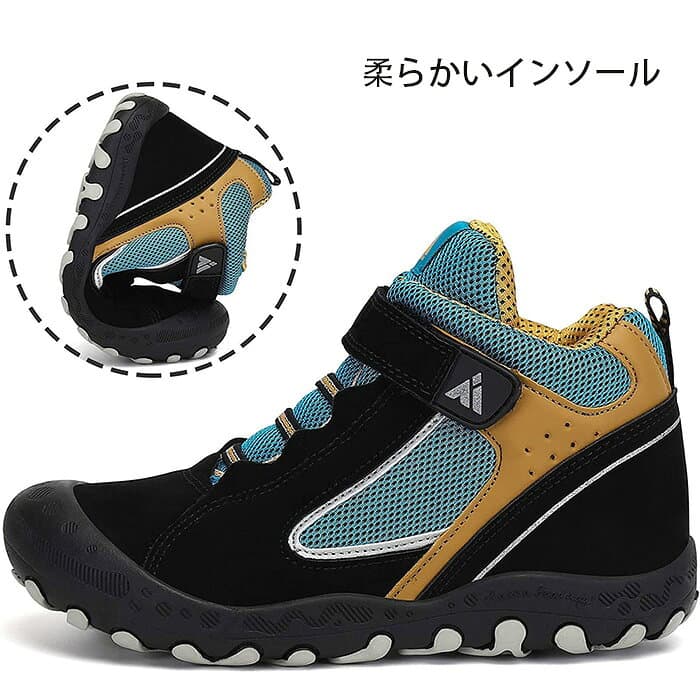 【Mishansha】最強配送 送料無料 キッズ シューズ ブーツ スニーカー 子供靴 ハイカット 保温 防水 防滑 通気 軽量 歩きやすい アウトドア ウォーキング 男の子 女の子 こども マジックテープ ジュニア トレッキングシューズ 山登り ダンス 通園 小学校 かわいい おしゃれ thumbnail 3