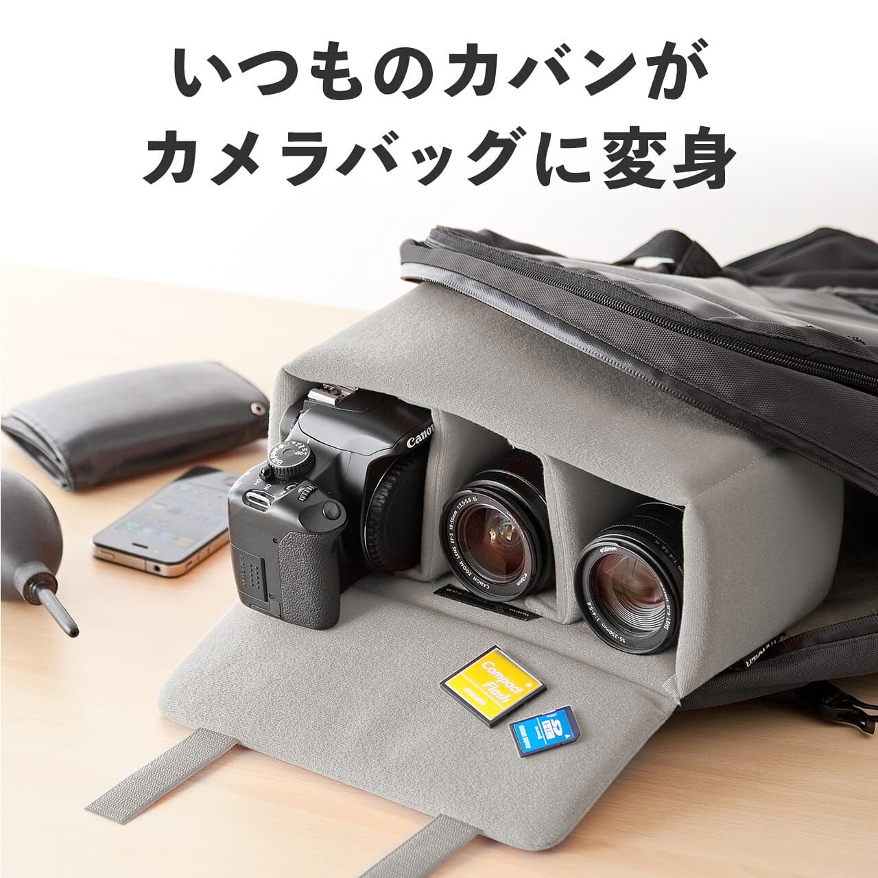 【楽天1位受賞】一眼レフ カメラバッグ ソフトクッションボックス メンズ レディース オレンジ/ブラック/グレー カメラケース カメラバック インナーカメラバッグ 一眼レフケース カメラボックス カメラインナーバック 一眼レフカメラバッグ 女子 thumbnail 3