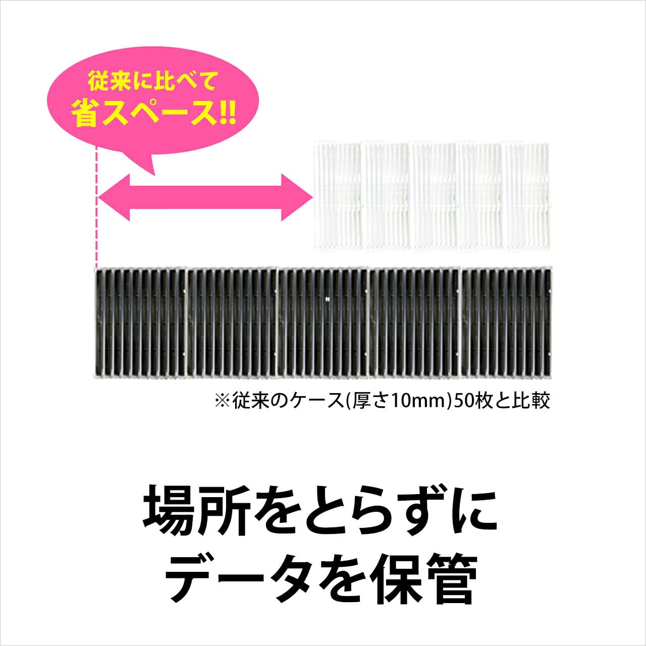 【楽天1位受賞】CDケース DVDケース ブルーレイケース プラケース スリムケース 5.2mm 収納ケース メディアケース thumbnail 3