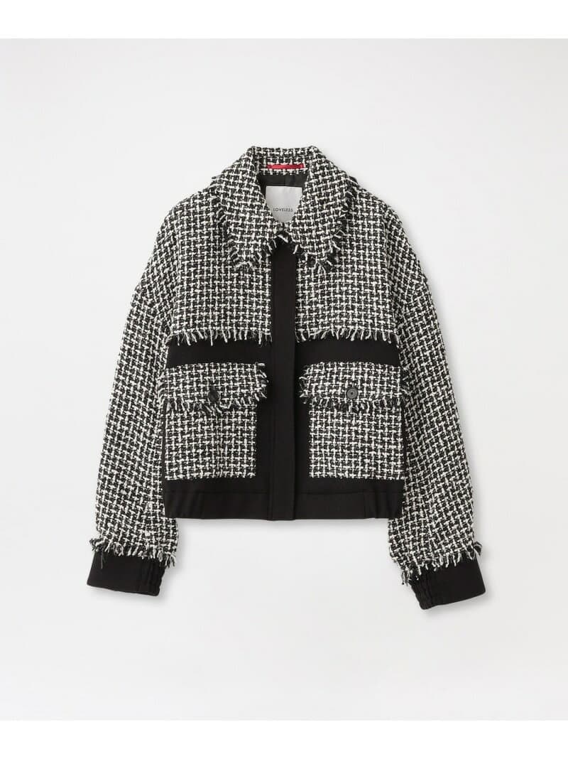 ツイードブルゾン LOVELESS ラブレス ジャケット・アウター ブルゾン・ジャンパー グレー【送料無料】[Rakuten Fashion]