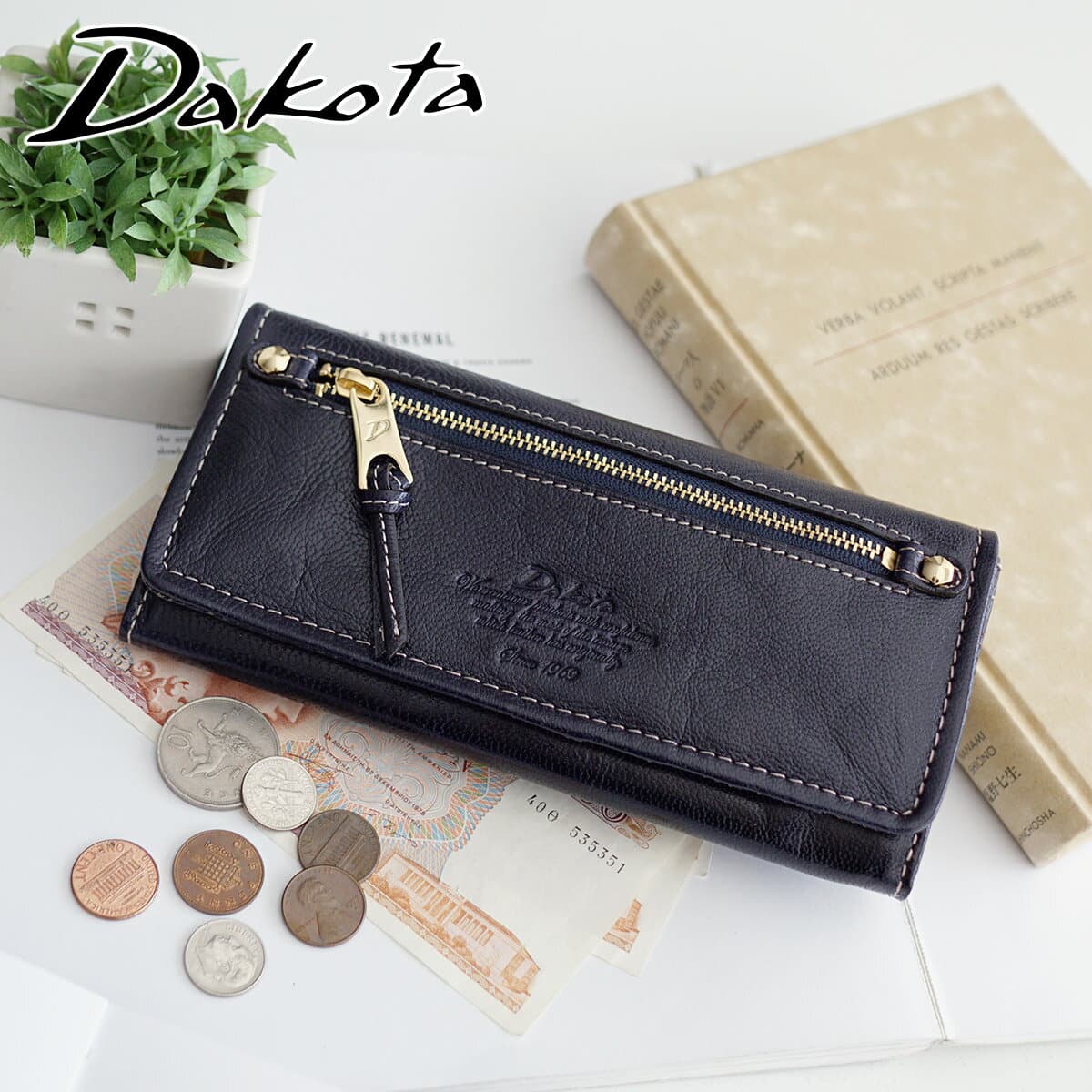 【ダコタ限定 ケアセット付＋3年保証】 Dakota ダコタ 長財布モデルノ 小銭入れ付き 長財布 0035082（0034082） レディース 財布 34082 長財布 ギフト かわいい おしゃれ プレゼント ブランド