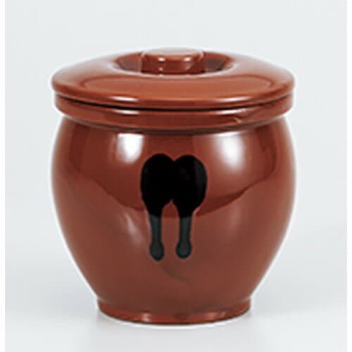 常滑焼0.5号丸蓋付ミニかめ［ 13 x 13.5cm 900cc ］ 【 料亭 旅館 和食器 飲食店 業務用 】