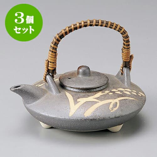 3個セット黒ジョカ 黒備前風麦絵ジョカ [ 14.5 x 7cm 400cc ] | 熱燗 日本酒 お酒 徳利 おちょこ 晩酌 酒器 お酒 居酒屋 バー bar 晩酌 人気 おすすめ 食器 洋食器 業務用 飲食店 カフェ うつわ 器 おしゃれ かわいい ギフト プレゼント 引き出物 誕生日 贈り物 贈答品