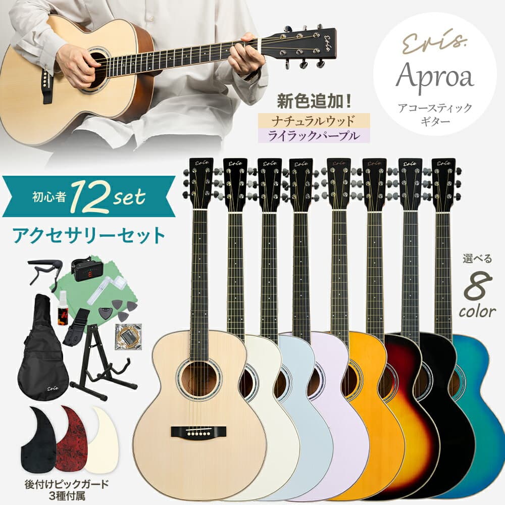 Eris. Aproa アコースティックギター 初心者セット アコギ 入門セット エリス アプロア 【レビューでサイレントピックプレゼント】
