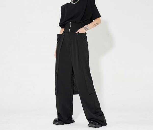 ワイドレッグパンツ ロングパンツ ゆったりパンツ レディースパンツ シフォン ワイドパンツ 通勤 夏