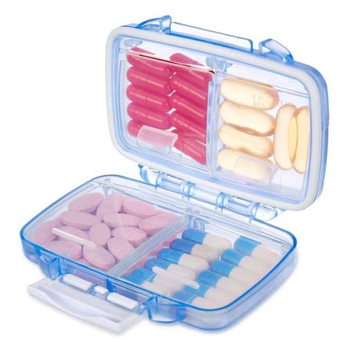 Fullicon「ほぽぼミニ」ピルケース防湿小型薬ケースサプリメントケースサプリケース薬入れ薬入れケースぴるけーすくすりけーす密閉コンパクト携帯用持ち運び旅行用トラベル(青)