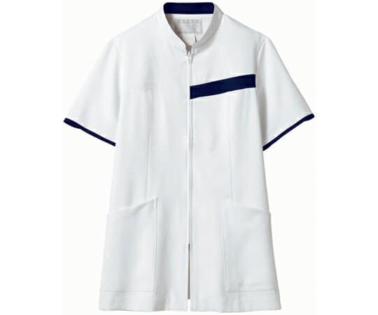 住商モンブラン ジャケット レディス 半袖 白/ネイビー M 73-2088 M 1枚