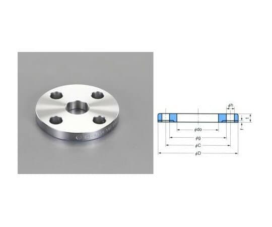エスコ 2・1/2"/10K 溶接差込みフランジ(ステンレス製) 1個 EA469FJ-24A