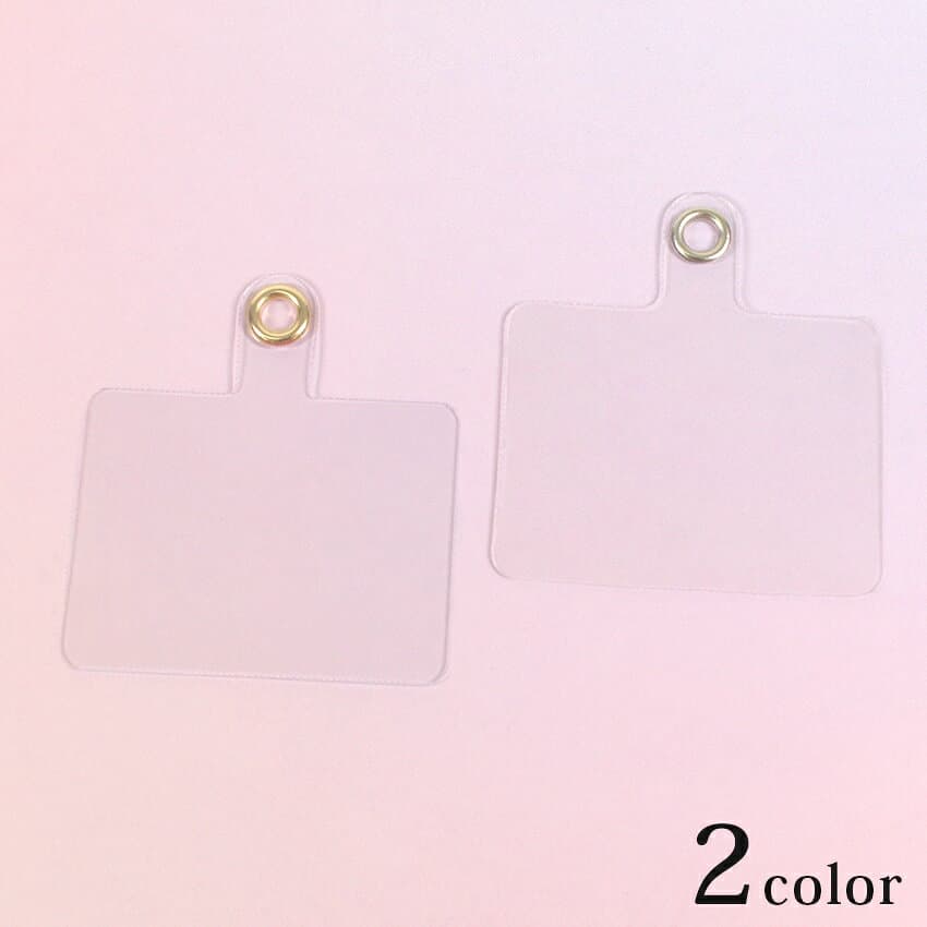 ストラップホルダーA 55×59mm クリア 2個入り | ストラップホルダー スマホストラップ スマホショルダー ストラップ 落下防止 首かけ 斜めがけ ショルダー 携帯ストラップ 挟むだけ ネック スマホショルダーストラップ パーツ ホルダー スマホアクセサリー