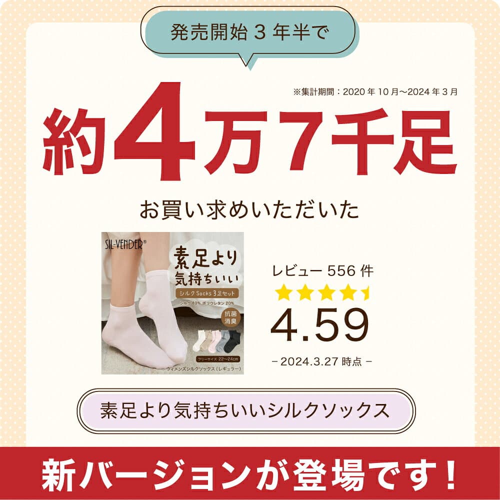 シルク ハイソックス 靴下 二足セット レディース 22-24cm 送料無料 セット 冷え取り 防臭 消臭 抗菌 敏感肌 温活 防寒 冷え対策 就寝 蒸れない オフィス 制服 ロング丈 仕事 ゆったり 肌に優しい ブラック ルームソックス 素足より気持ちいい thumbnail 3