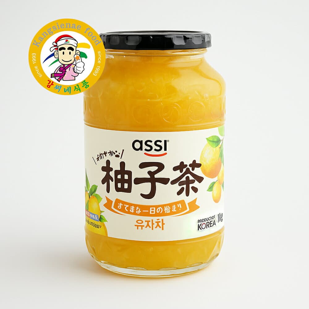 アッシ（assi）はちみつ入り柚子茶（ゆず茶／ユジャチャ）1kg 1瓶 果肉入り【常温】【カンシネ食品】