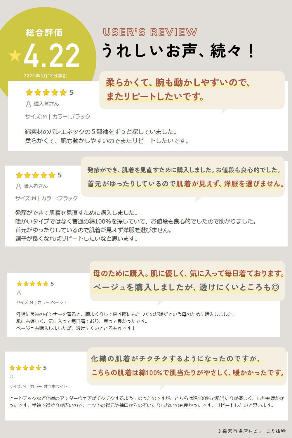 綿日和 綿100% 5分袖 インナー シャツ 天然素材 コットン cotton 抗菌防臭 深め 広め 半袖 くすみカラー 敏感肌 レディース 女性 日用品 婦人 春夏 秋冬 年間 綿 肌に優しい 送料無料 M9644L-E thumbnail 2