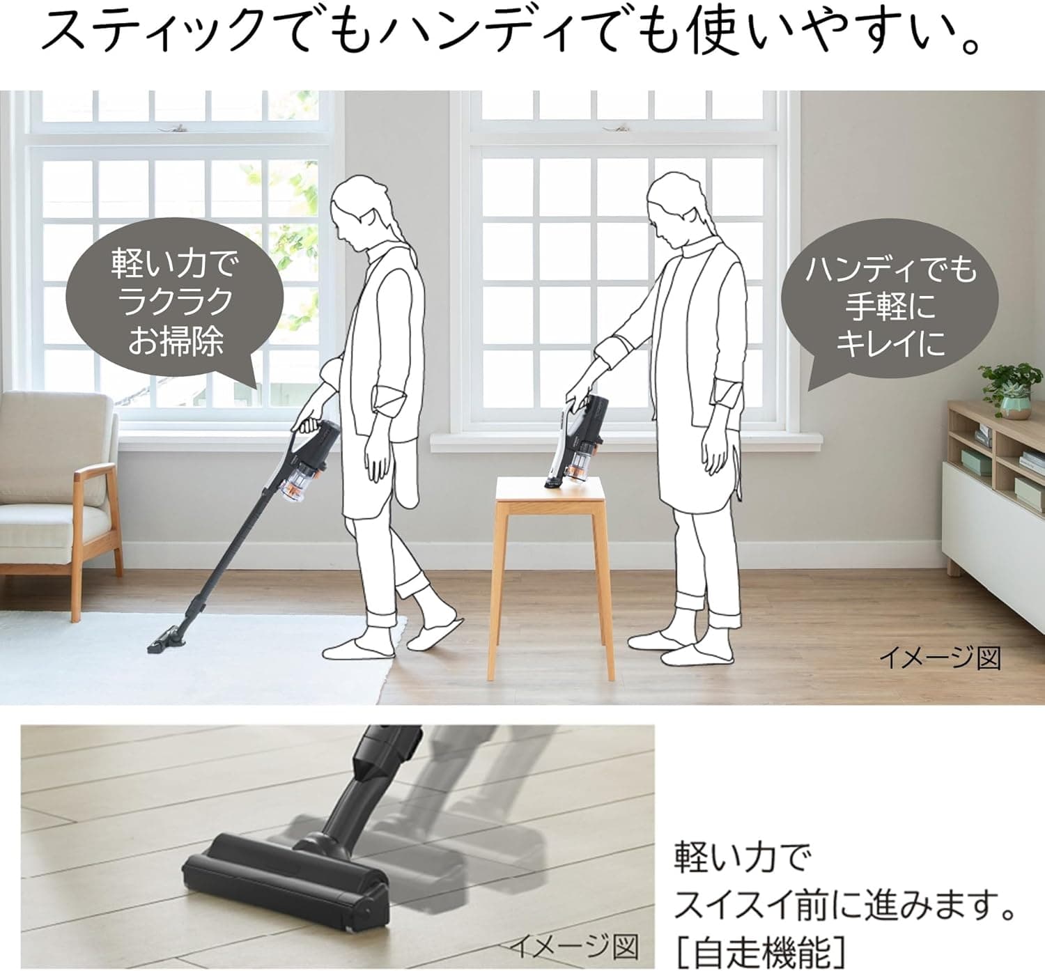 【新品】 日立 コードレス掃除機 ラクかるスティック PV-BL1C4 thumbnail 3