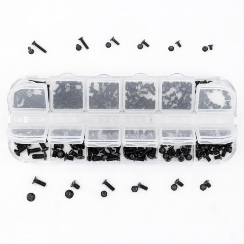 PC ネジセット ねじ 240本入り 12種類 M2 M2.5 M3 ノートPC用ネジ ラップトップ スクリューセット 極小ネジ ssd ネジ 収納ケース付き 交換用ノートパソコンねじ 12サイズ