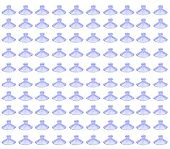 【中古】【輸入品・未使用】Hyamass 100個 ミニ クリア プラスチック 吸盤 フックなし (直径20mm)