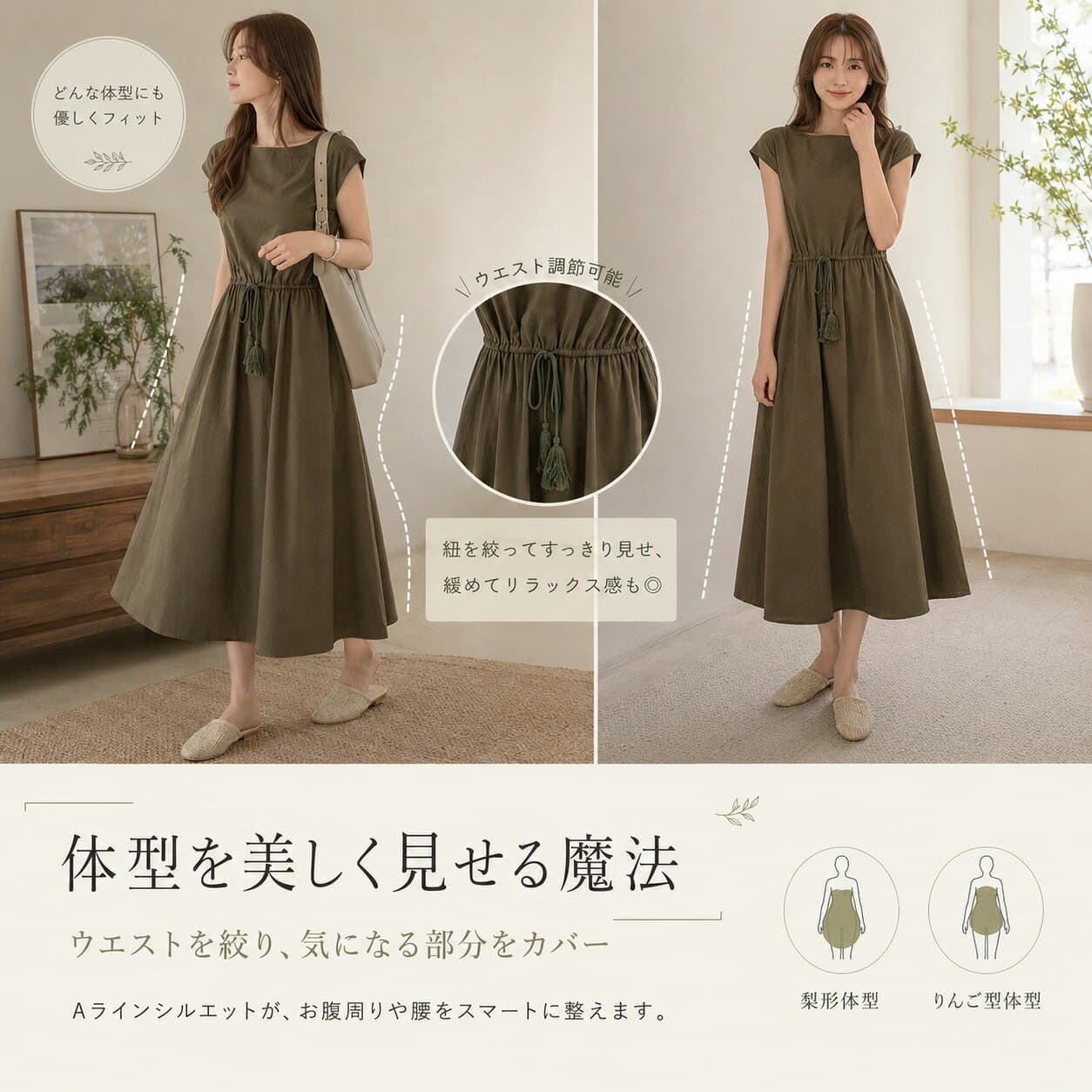 【10/11！クーポンで1,584円】 ワンピース レディース 半袖 夏 秋 ロングワンピース マキシワンピース 接触冷感 UVカット 汗ジミ防止 プリーツ ボヘミアン 日焼け止め 体型カバー 大人可愛い リネン ゆったり きれいめ 低身長 30代 40代 50代 黒 紺 青 M L LL 3L smart-shop thumbnail 3