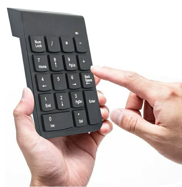 テンキー USBテンキー 軽量 薄型設計 持ち運び 有線 防滴 便利 電卓 PC パソコン 周辺機器 USB接続 数字 メール便 thumbnail 2