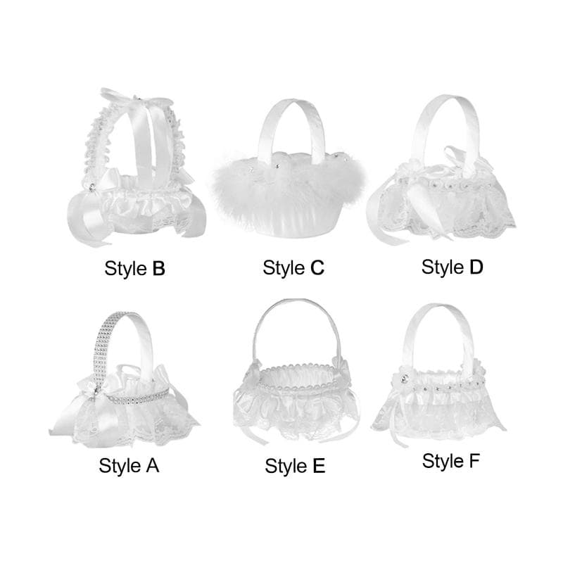 結婚式のブライダルアクセサリー飾りのためのトな結婚式のレースフラワーバスケット