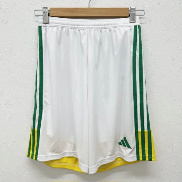 【ネコポス対応可】アディダス (adidas) ハンドボールウエア ソブエオリジナルパンツ2 ハーフパンツ 短パン ホワイト×グリーン AJP-PANTS2-WHTGRN