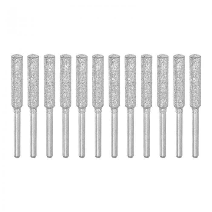 ダイヤモンドチェーンソーミル ダイヤモンドチェーンソーシャープナービット 4.8mm シリンダーヘッド エレクトリックチェーンソー グラインダー 12個入り