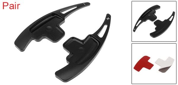 X AUTOHAUX ステアリングホイールシフトパドルシフター アルミニウム合金 Mercedesに対応-Benzに対応 GLK GL SLK用 ブラック ペア thumbnail 2