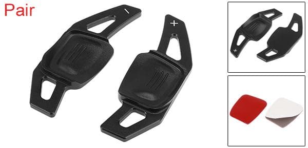 X AUTOHAUX ステアリングホイールシフトパドルシフター アルミニウム合金 Volkswagen用 Golf 7 Alltrack MK7 Variant用 ブラック ペア thumbnail 2
