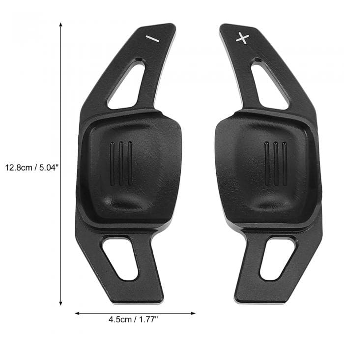 X AUTOHAUX ステアリングホイールシフトパドルシフター アルミニウム合金 Volkswagen用 Golf 7 Alltrack MK7 Variant用 ブラック ペア thumbnail 3