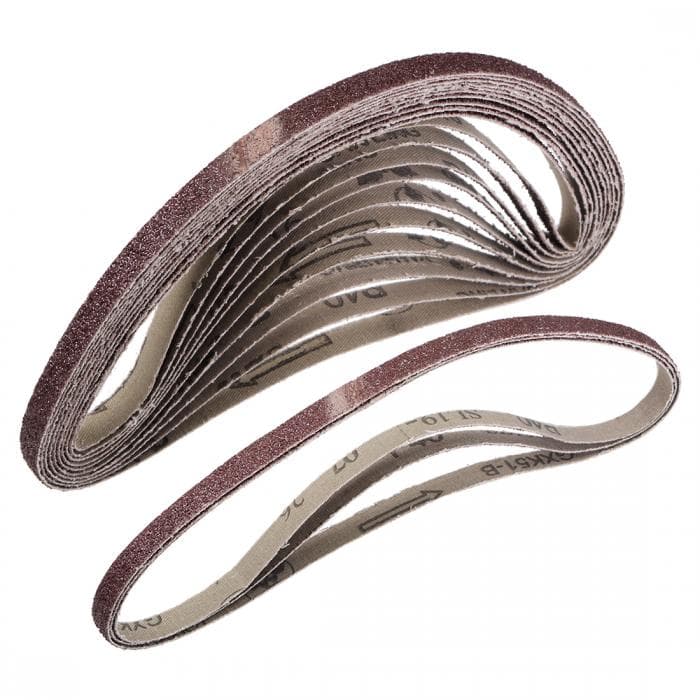 研磨ベルト サンディングベルト サンディングベルト 40グリット 酸化アルミニウム 9mm x 540mm 12個入り