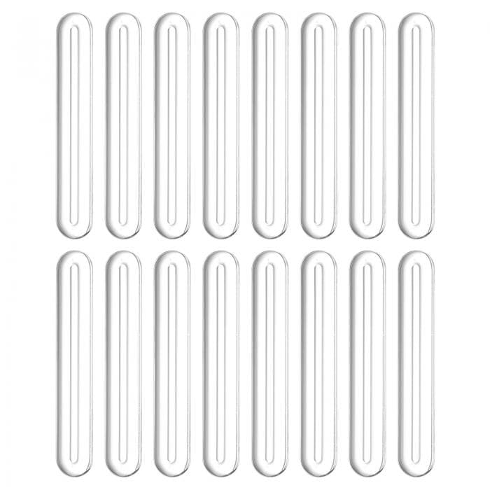 家具用ウォールプロテクター、クリア家具バンパーシリコーンラバーウォールバンパーガードキャビネットドアバンパー粘着性ウォールプロテクターバンパー、3.94''L x 0.63''W x 0.2''T、16個