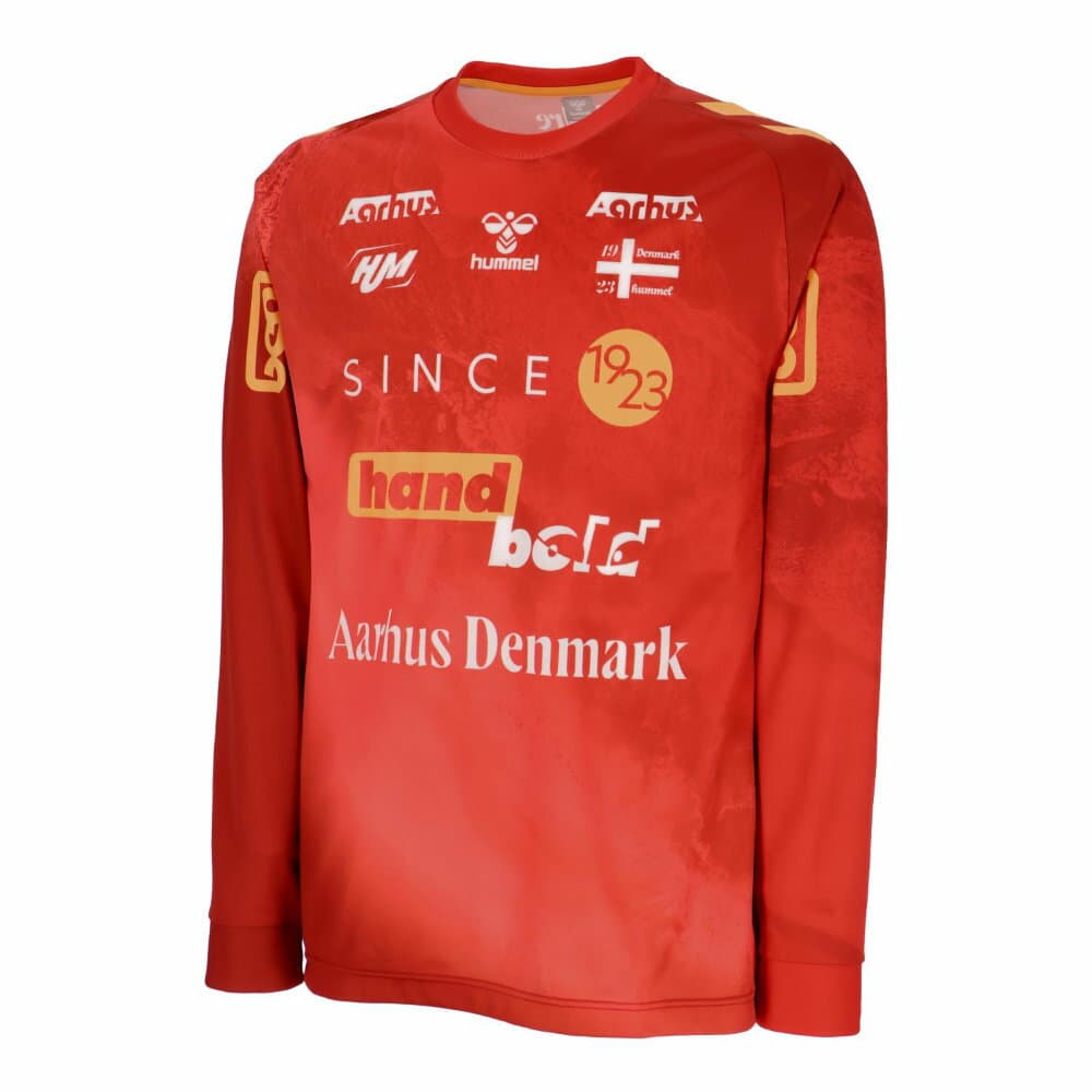 ヒュンメル ハンドボール ウェア プラクティスシャツ 長袖 メンズ EURO トマト HAP7211-211