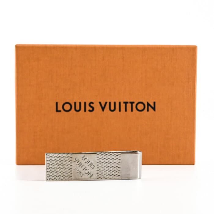 【美品】LOUIS VUITTON ヴィトン ビルクリップ マネークリップ シルバー ダミエ M67919 メンズ