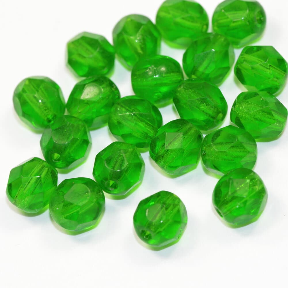 FP ファイヤーポリッシュ エメラルド 6mm チェコビーズ